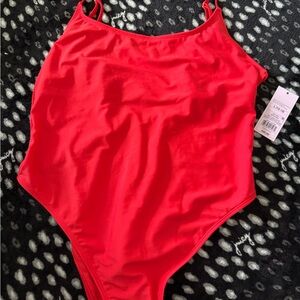 Womens One Piece Swimsuit in Vibrant Red